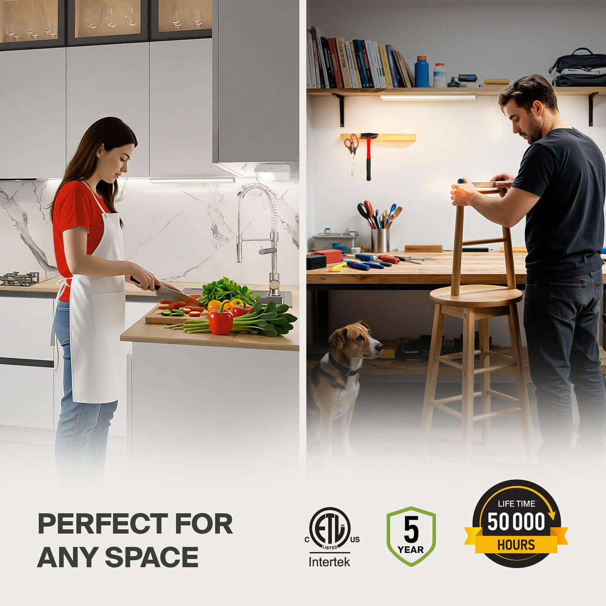 LED Under Cabinet Lighting 24 Inch Dimmable 3CCT White U435