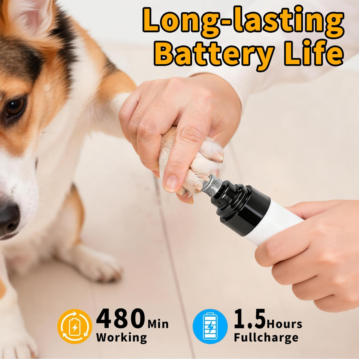 Dog Nail Grinder Rechargeable USB Charging V9096