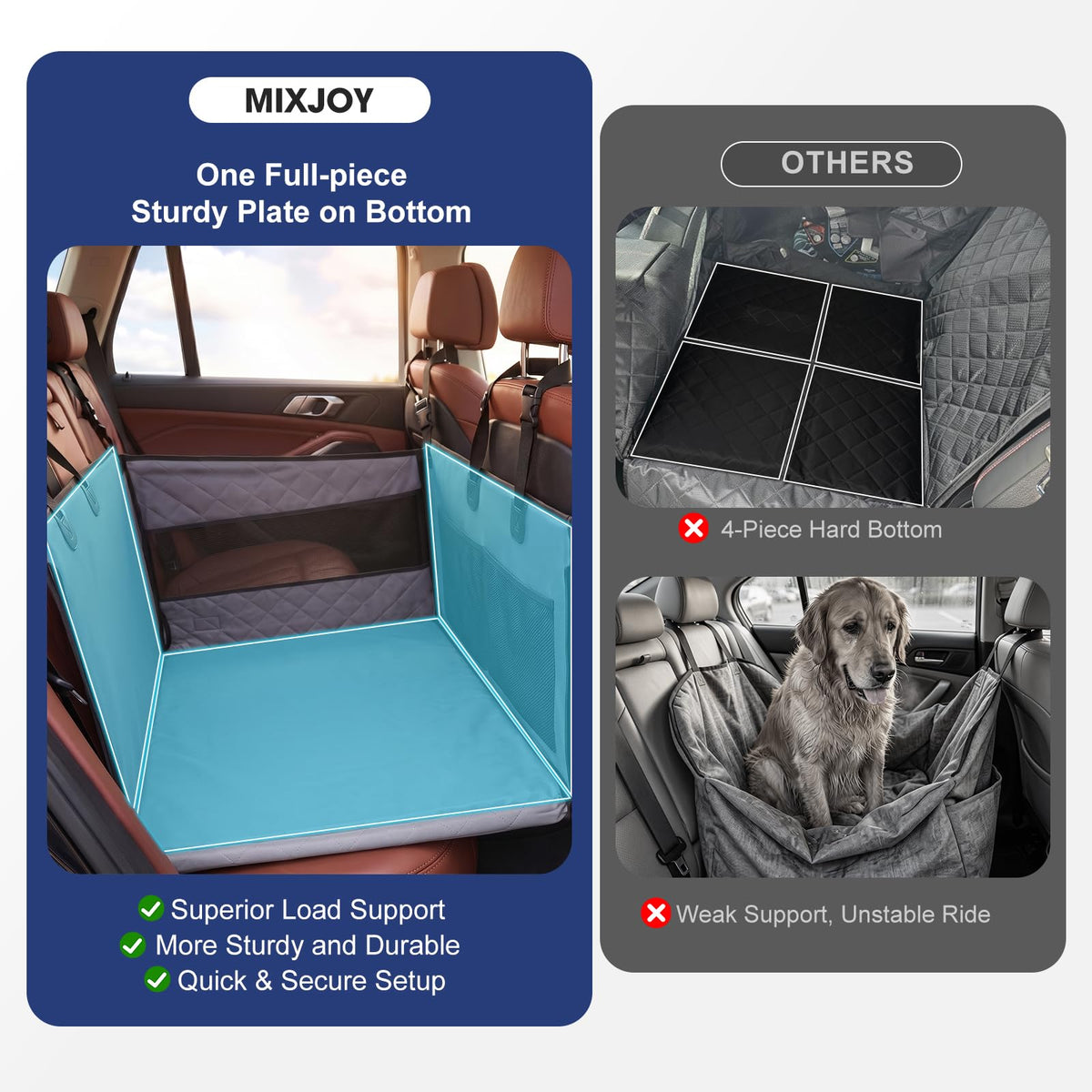 Waterproof Dog Car Seat with Storage Pocket P304498