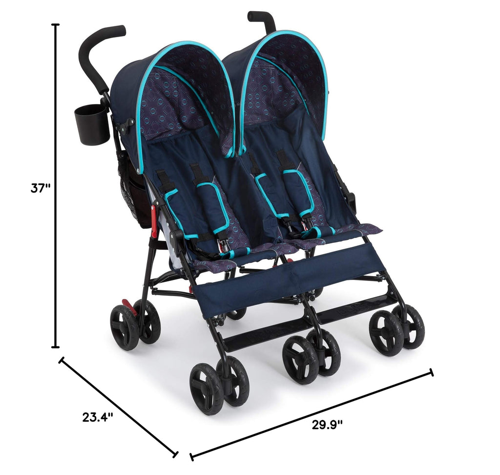 Side by Side Stroller with Recline, Storage & Compact Fold Y89548