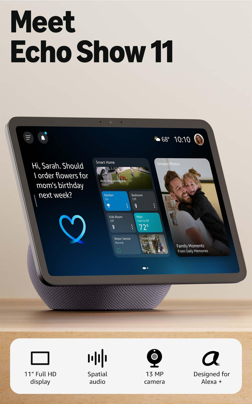 Echo Show 11 Full-HD Display Spatial Audio N1888