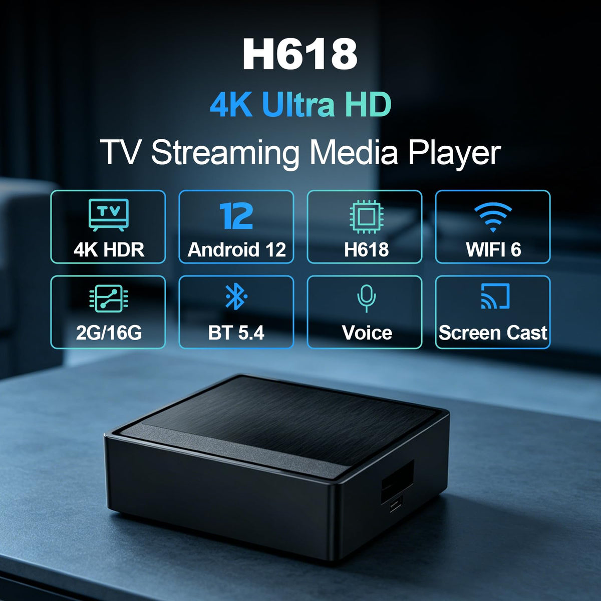 Android TV Box 4K Ultra HD Streaming Device S1965
