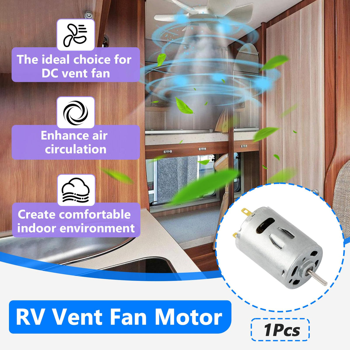 12V DC Fan Motor with Round Shaft Z390