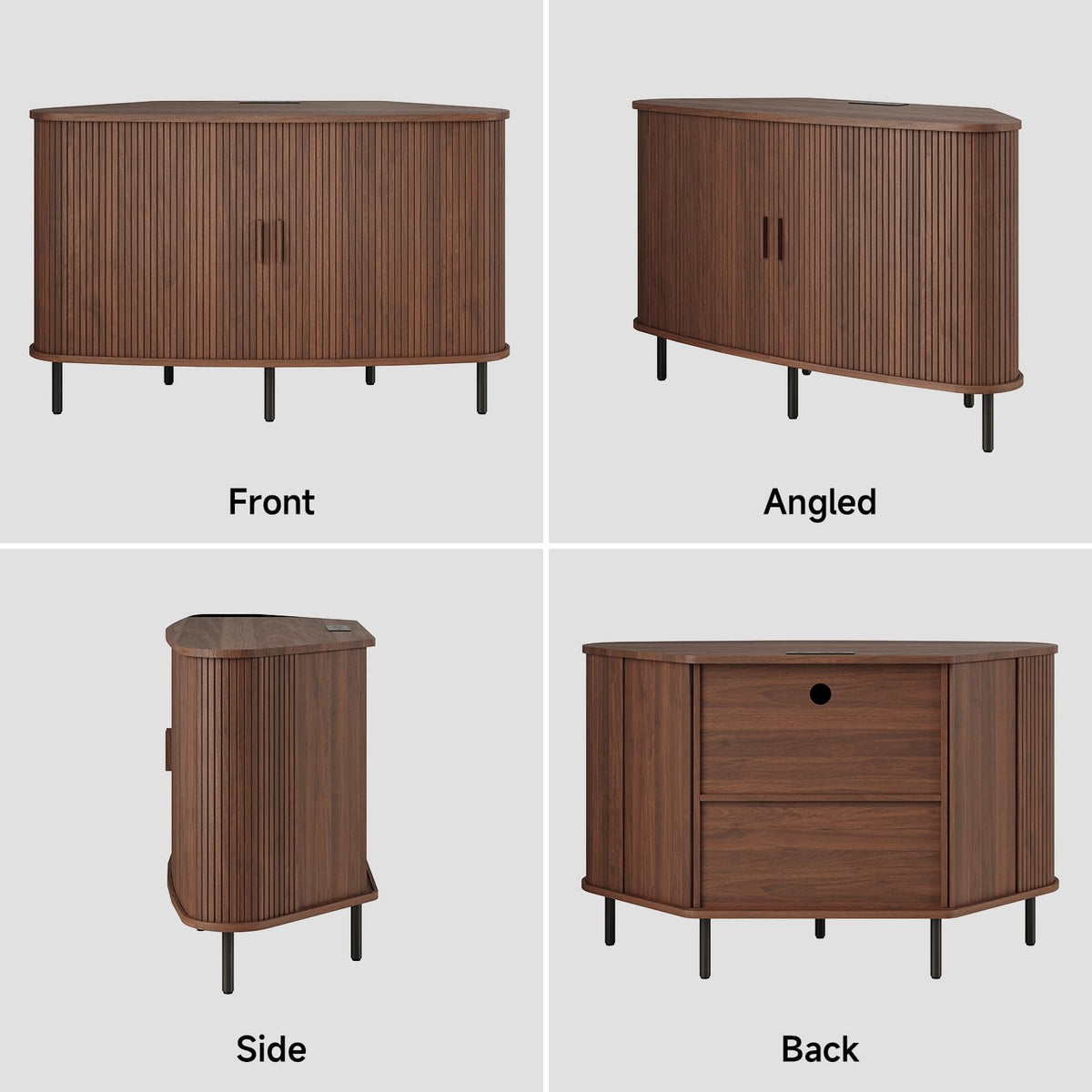 47 Inch Walnut Corner TV Stand M998158