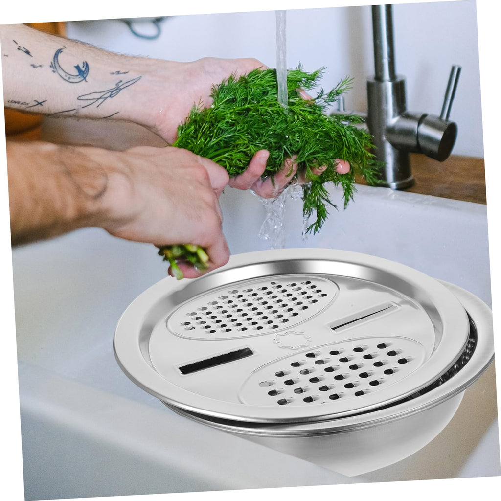 Metal Vegetable Washing Basket Strainer Bowl I269099