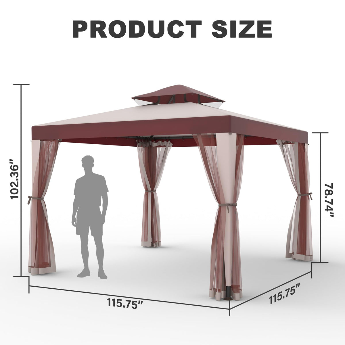 10×10 Outdoor Gazebo Canopy Tent Z60292