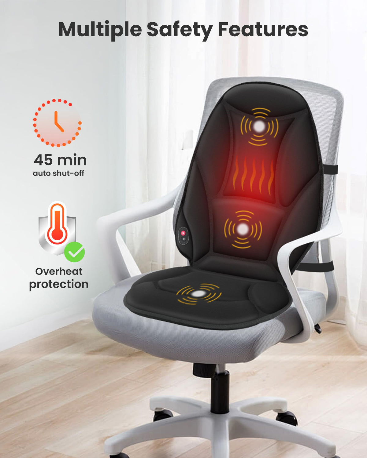 Vibration Back Massager with Heat Q296497