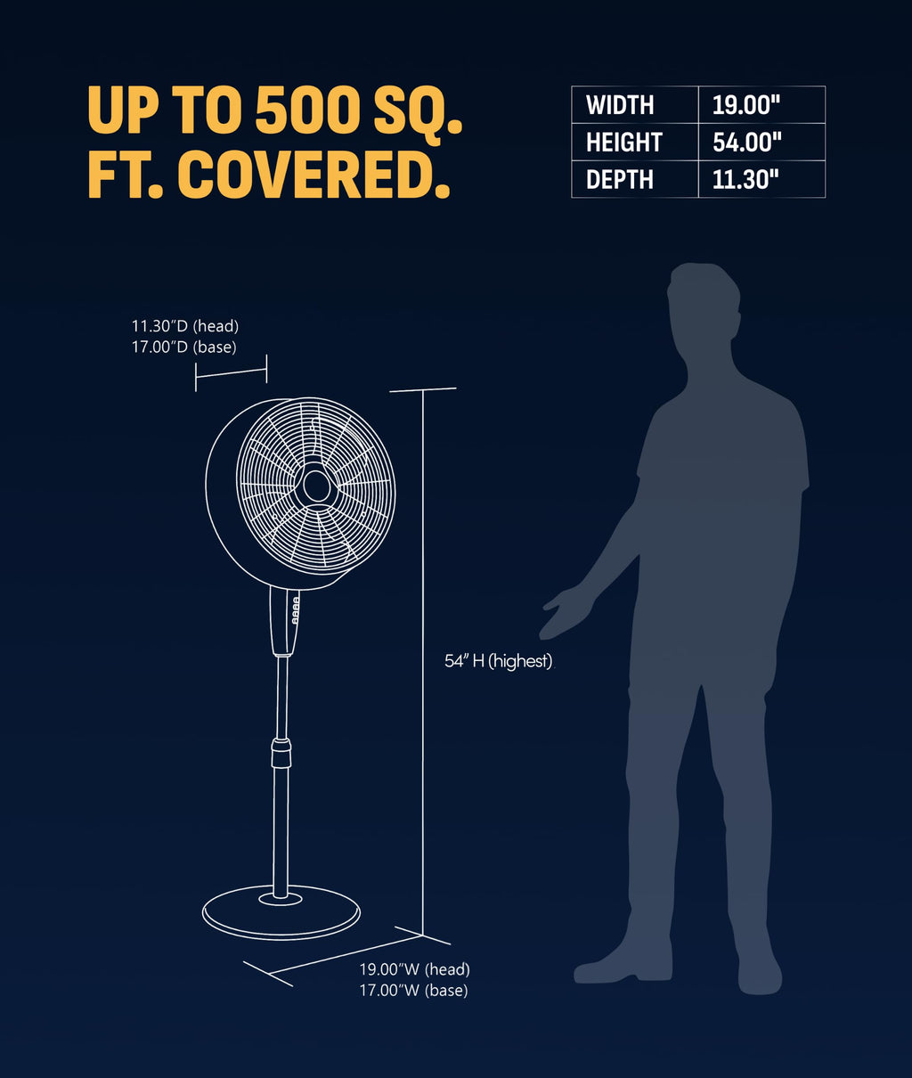 Outdoor Misting Pedestal Fan 1,600 CFM Oscillating 3 Speeds Z143740
