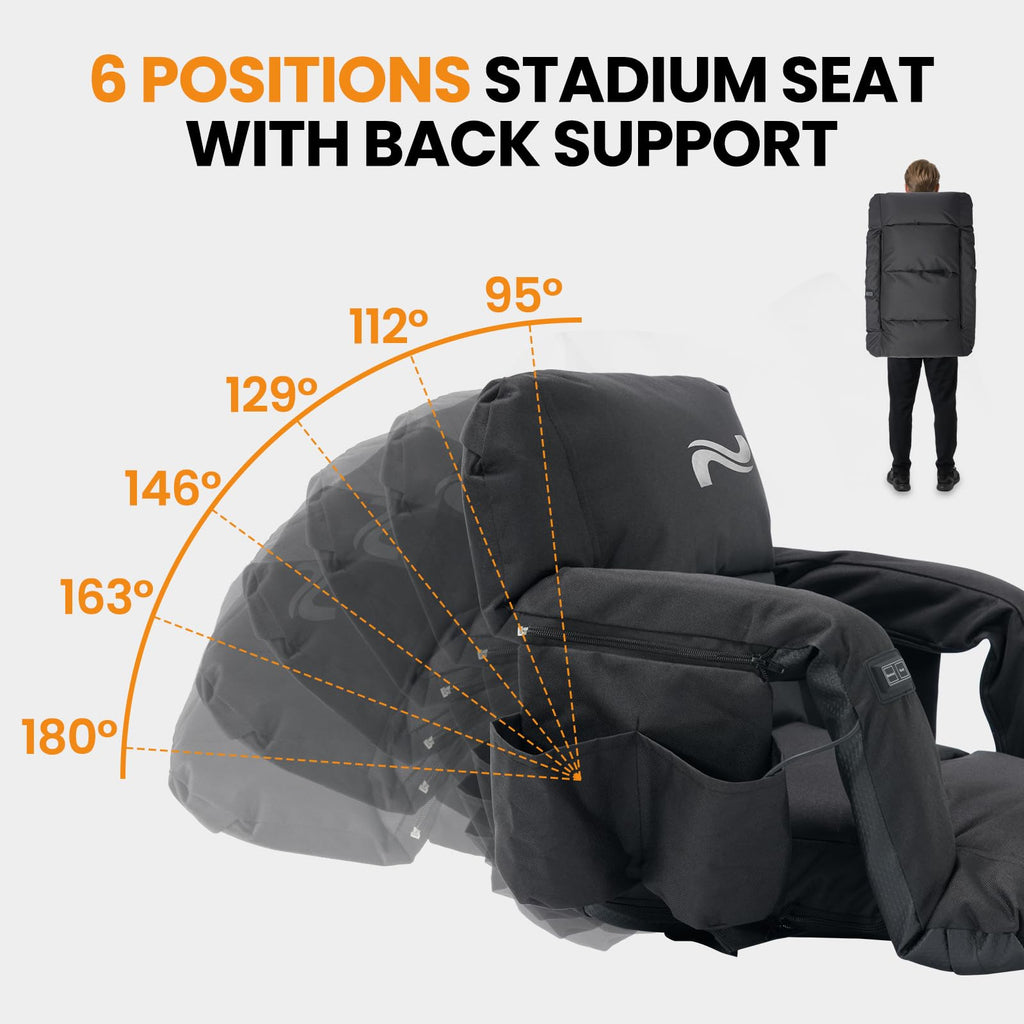 2 Pack Extra Thick Heated Stadium Seats O555