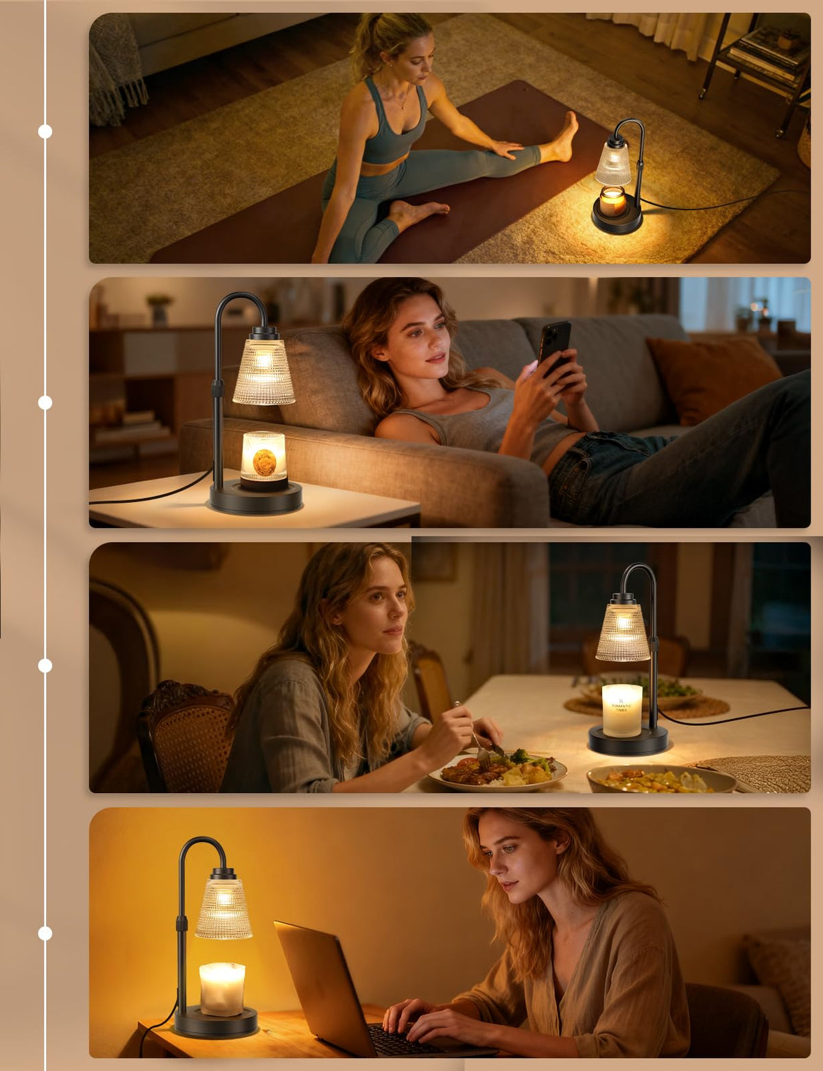 Dimmable Candle Warmer Lamp with Timer D70554