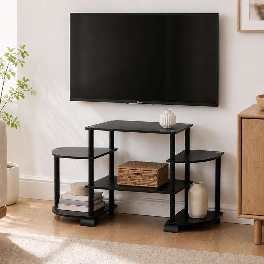 Espresso TV Stand with Open Shelf up to 50 Inch F34201