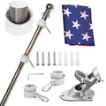 6FT Tangle Free Spinning Metal Flag Pole Kit with 3x5 Flag R79440