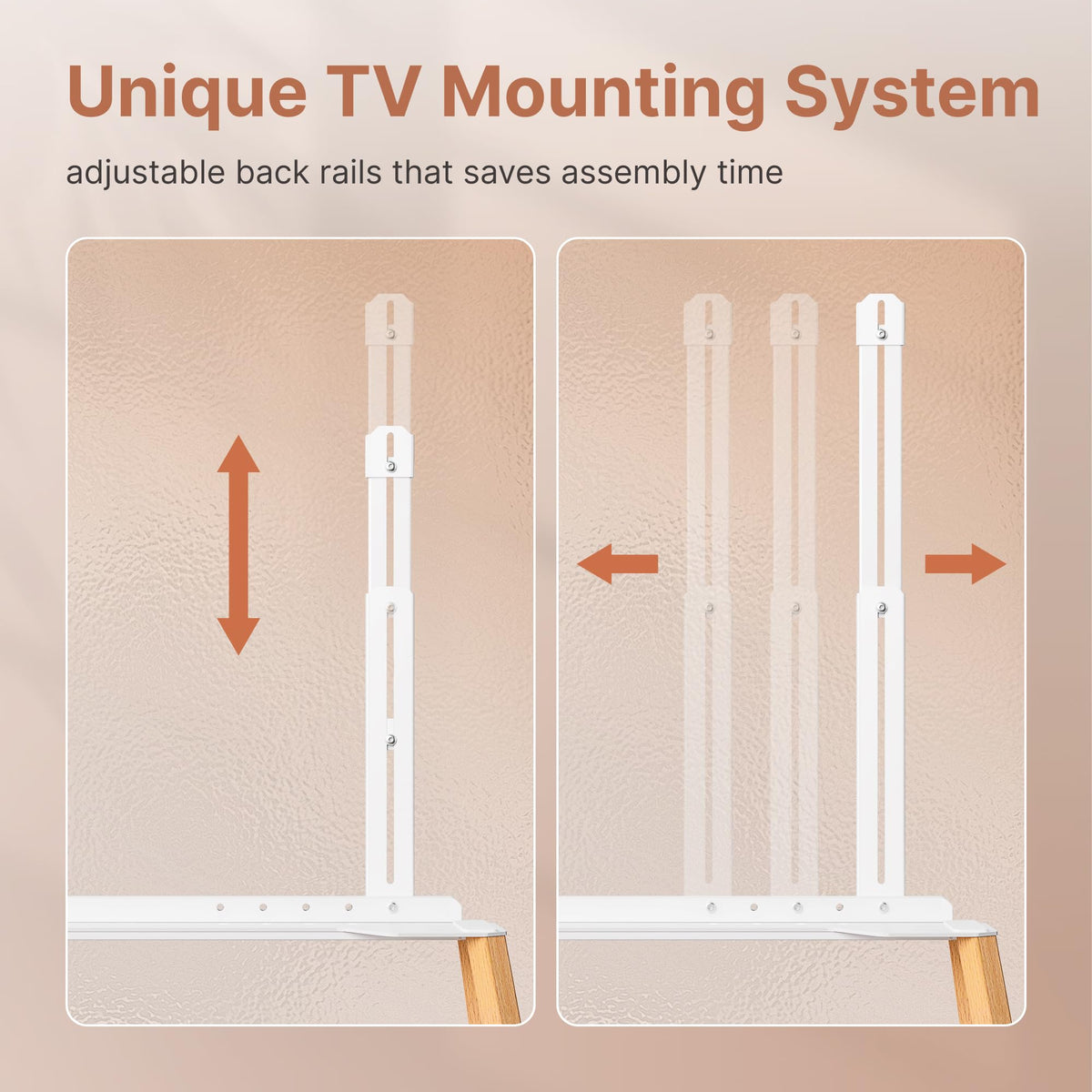 White Rolling Easel TV Stand U21472