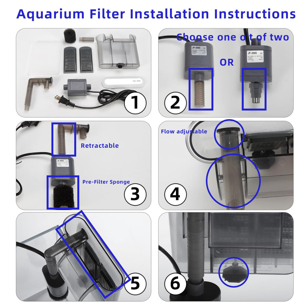 3 Gallon Glass Fish Tank Starter Kit with Filter J81710