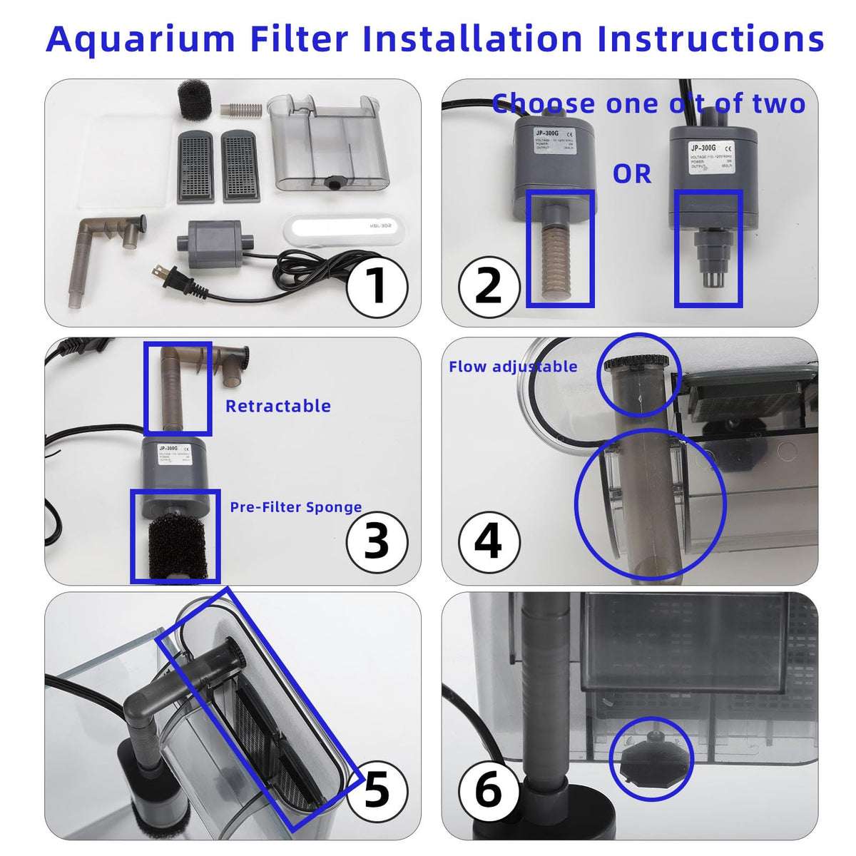 3 Gallon Glass Fish Tank Starter Kit with Filter J81710