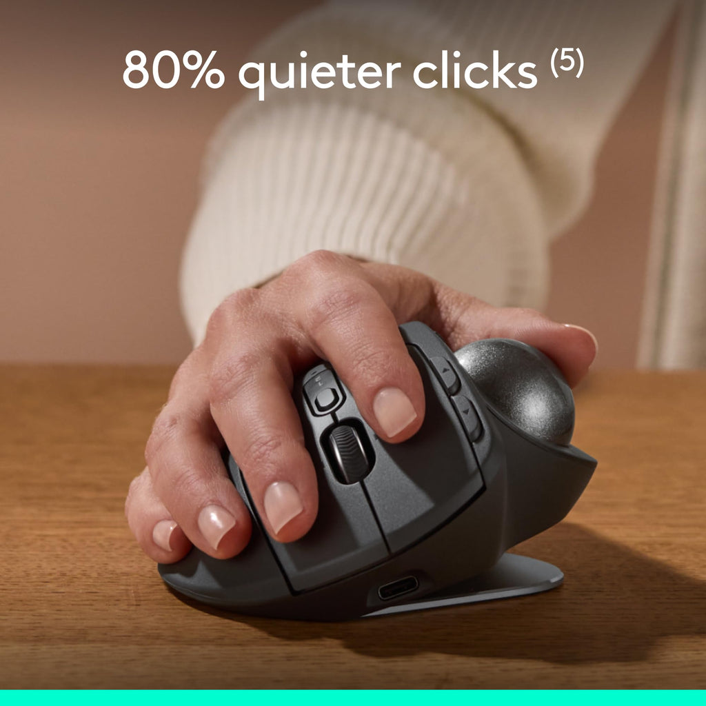 Wireless Trackball Mouse USB C Graphite D221347