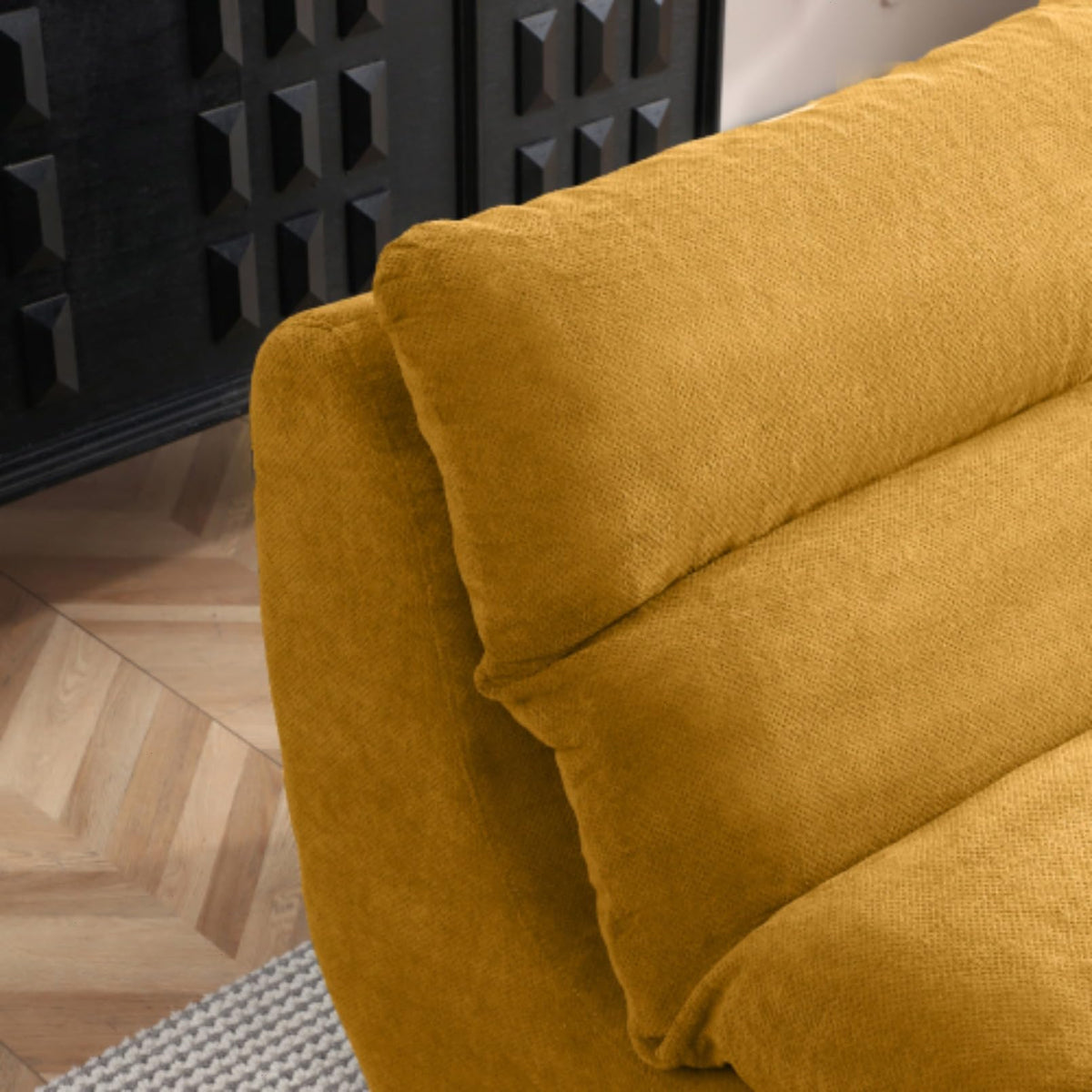 Yellow Memory Foam Bean Bag Chair with Ottoman O400