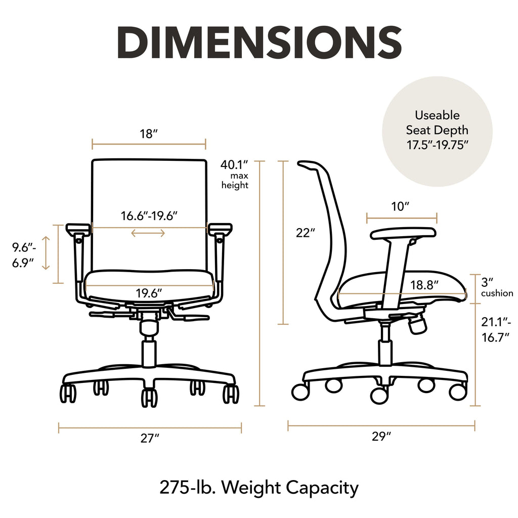 Apricot Ergonomic Office Chair R347164