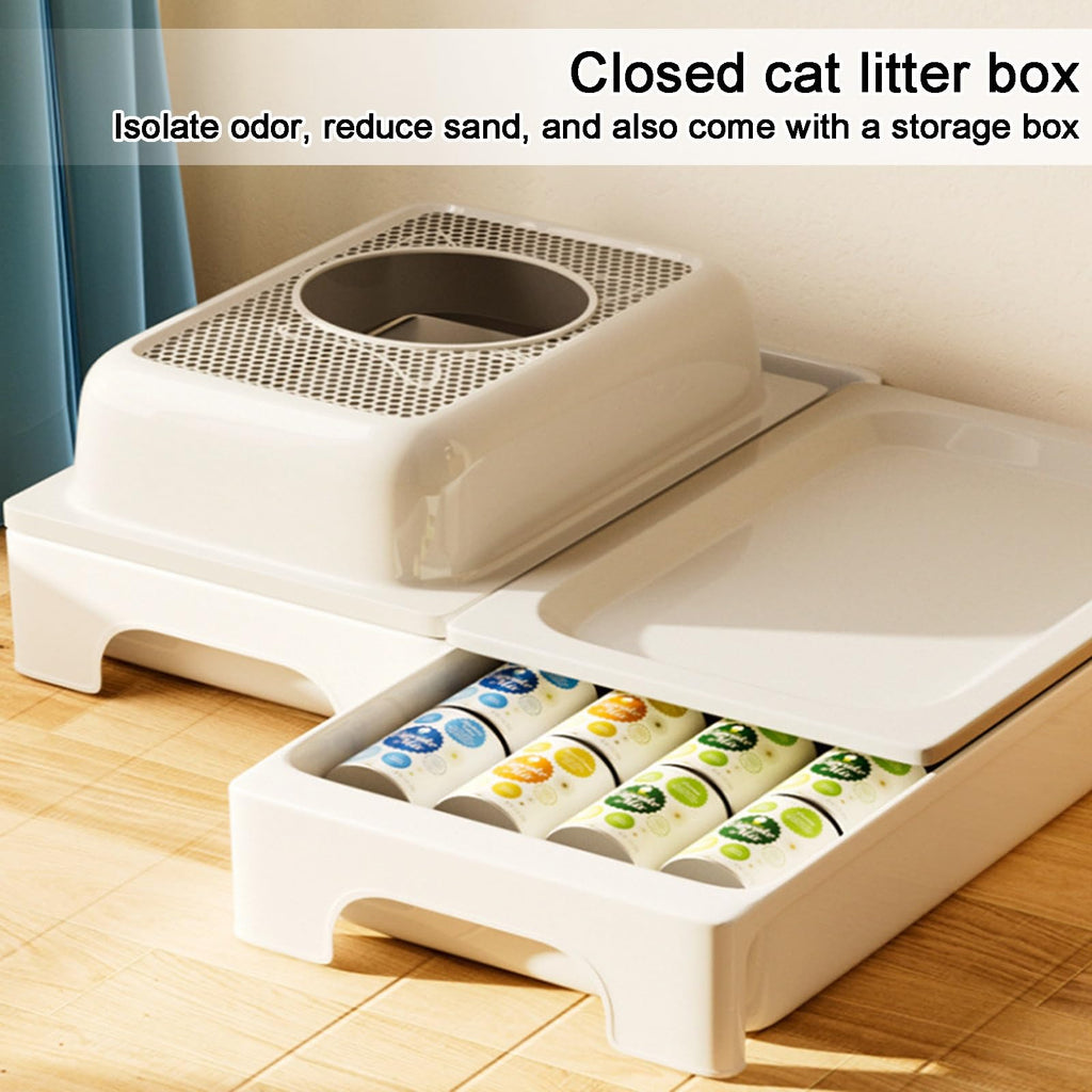 4-Tier Metal Cat Cage with Litter Box and Hammock U714