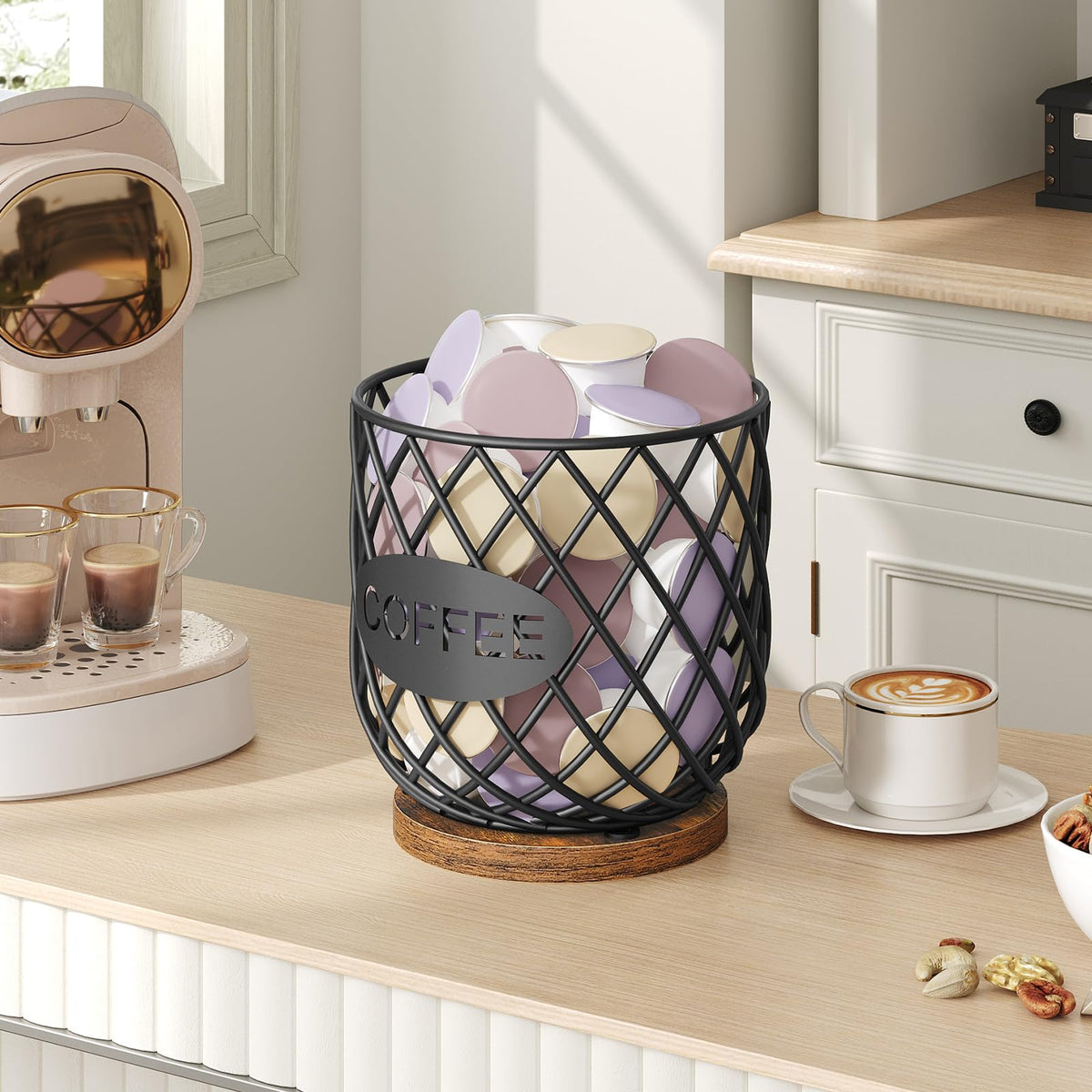 Compatible with K Cup & Nespresso Vertuo Pods Coffee Pod Holder Organizer Y83557