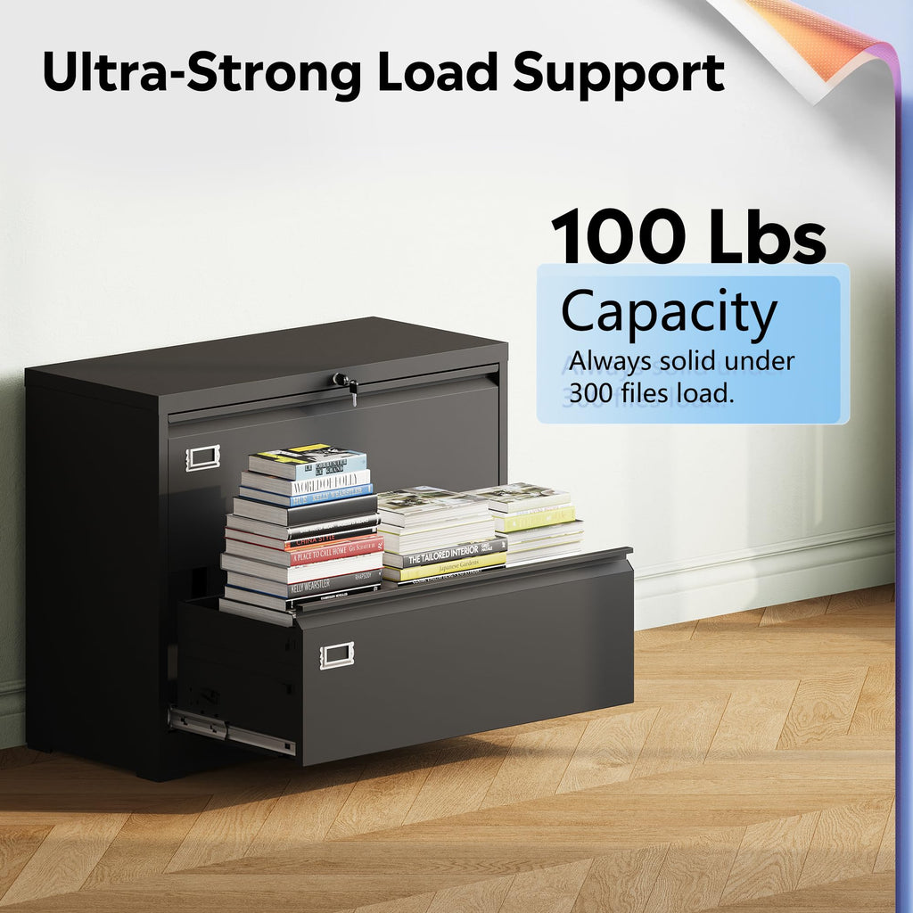 2 Drawer File Cabinet with Lock O25365