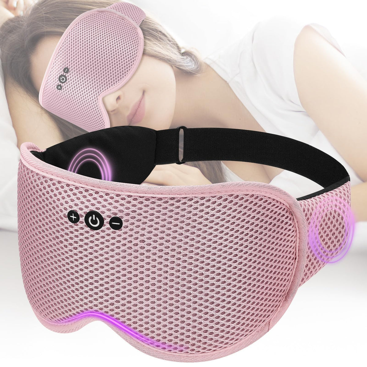 3D Contoured Sleep Mask with Bluetooth Headphones G418220