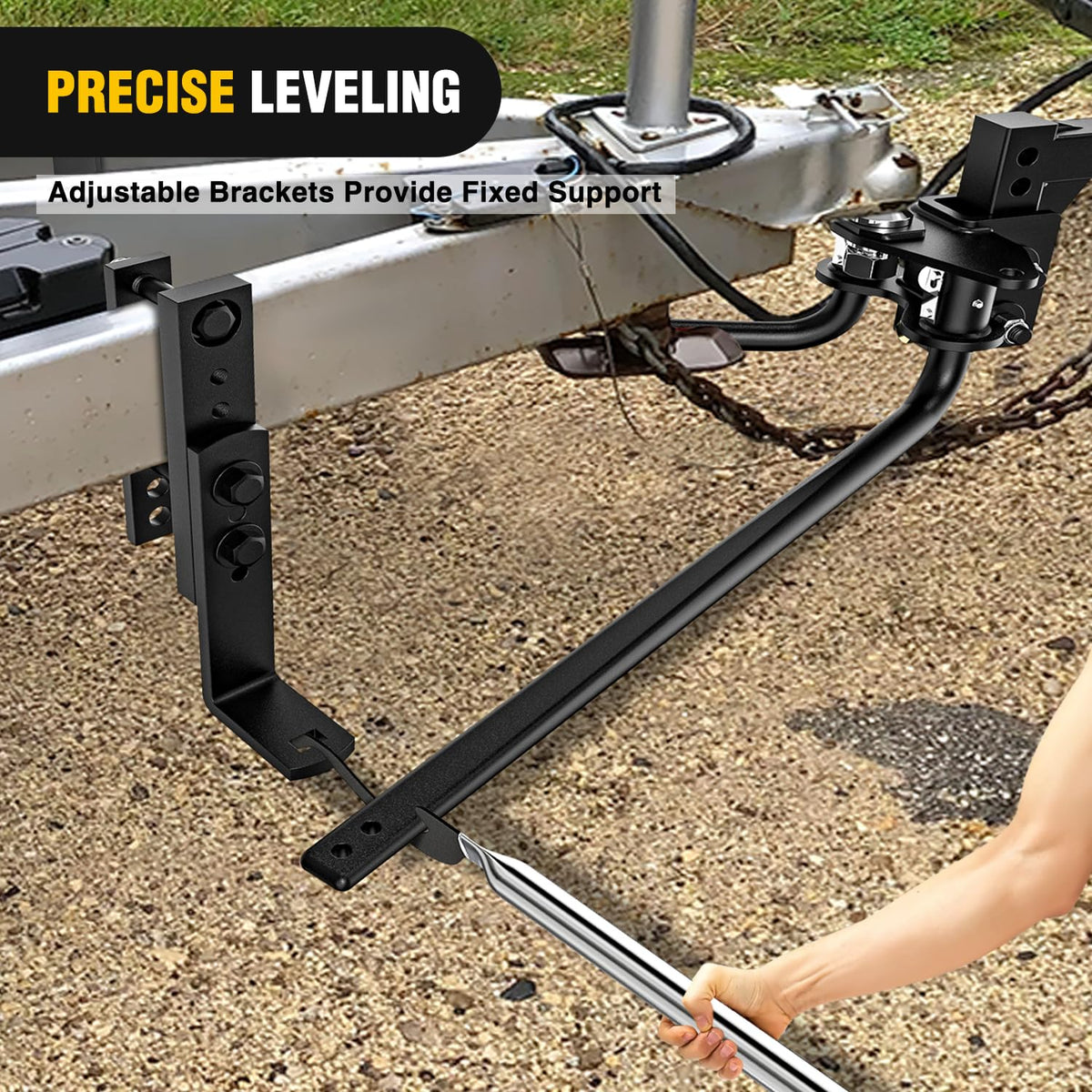 800 lbs Round Bar Weight Distributing Hitch Kit with Sway Control N9552