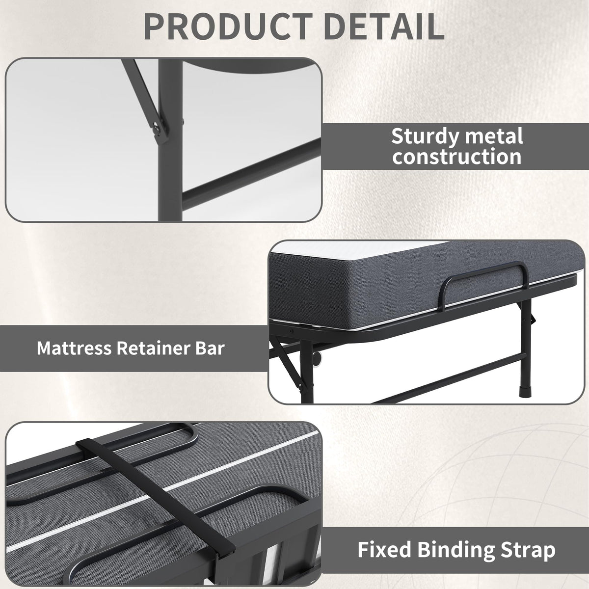 74"x 46" Folding Bed with Mattress N714