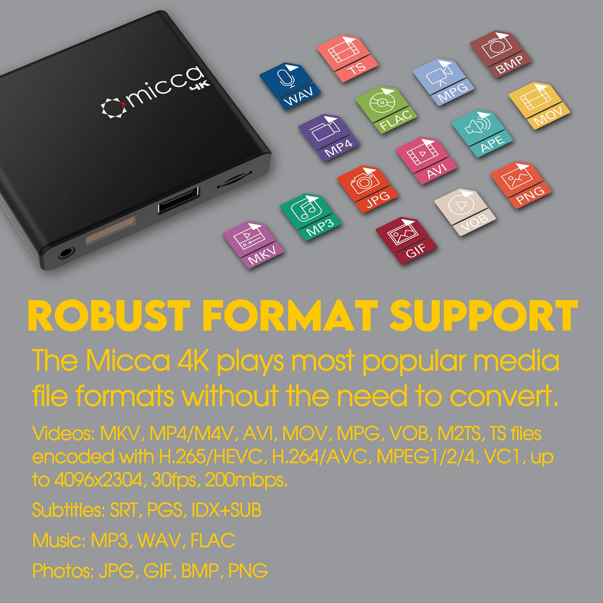 4K Ultra-HD USB and microSD Media Player O251724
