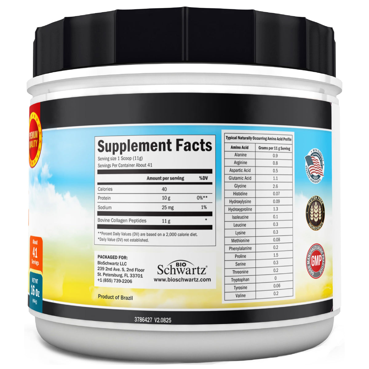 Unflavored Collagen Peptides Powder 16oz N82561