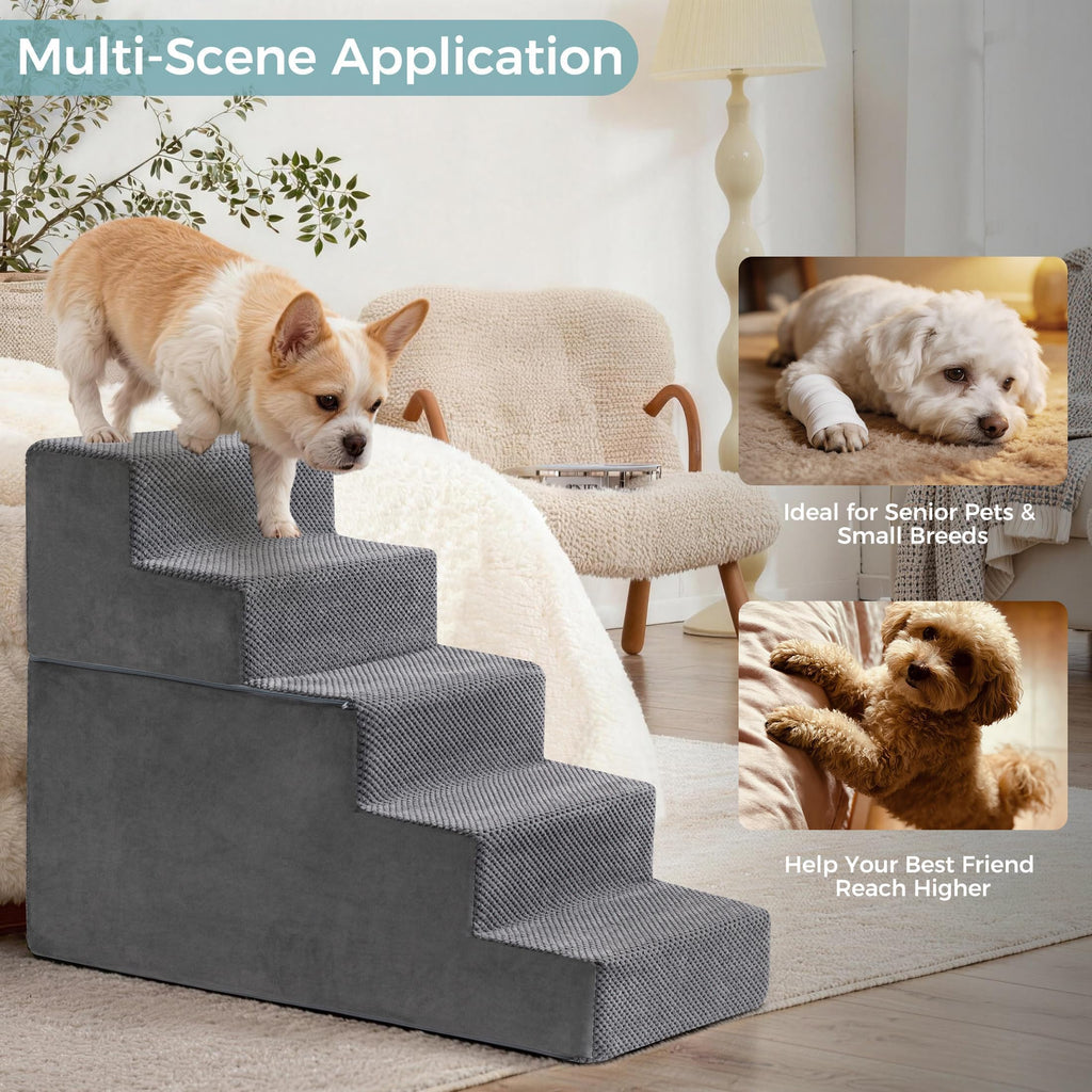 Detachable Non-Slip Grey Dog Stairs I1637