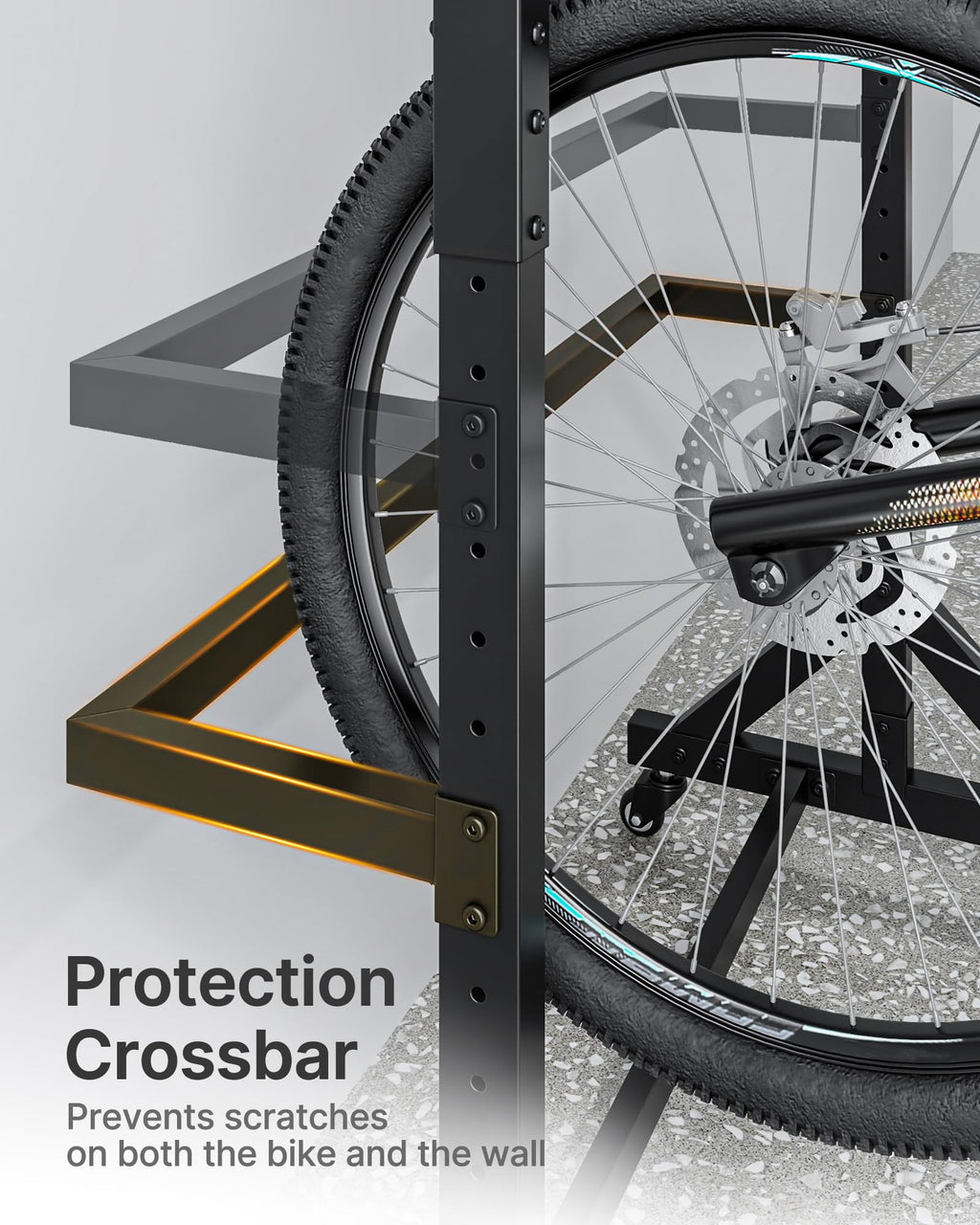 Freestanding Bike Storage Rack with Wheels for 3 Bikes M160060
