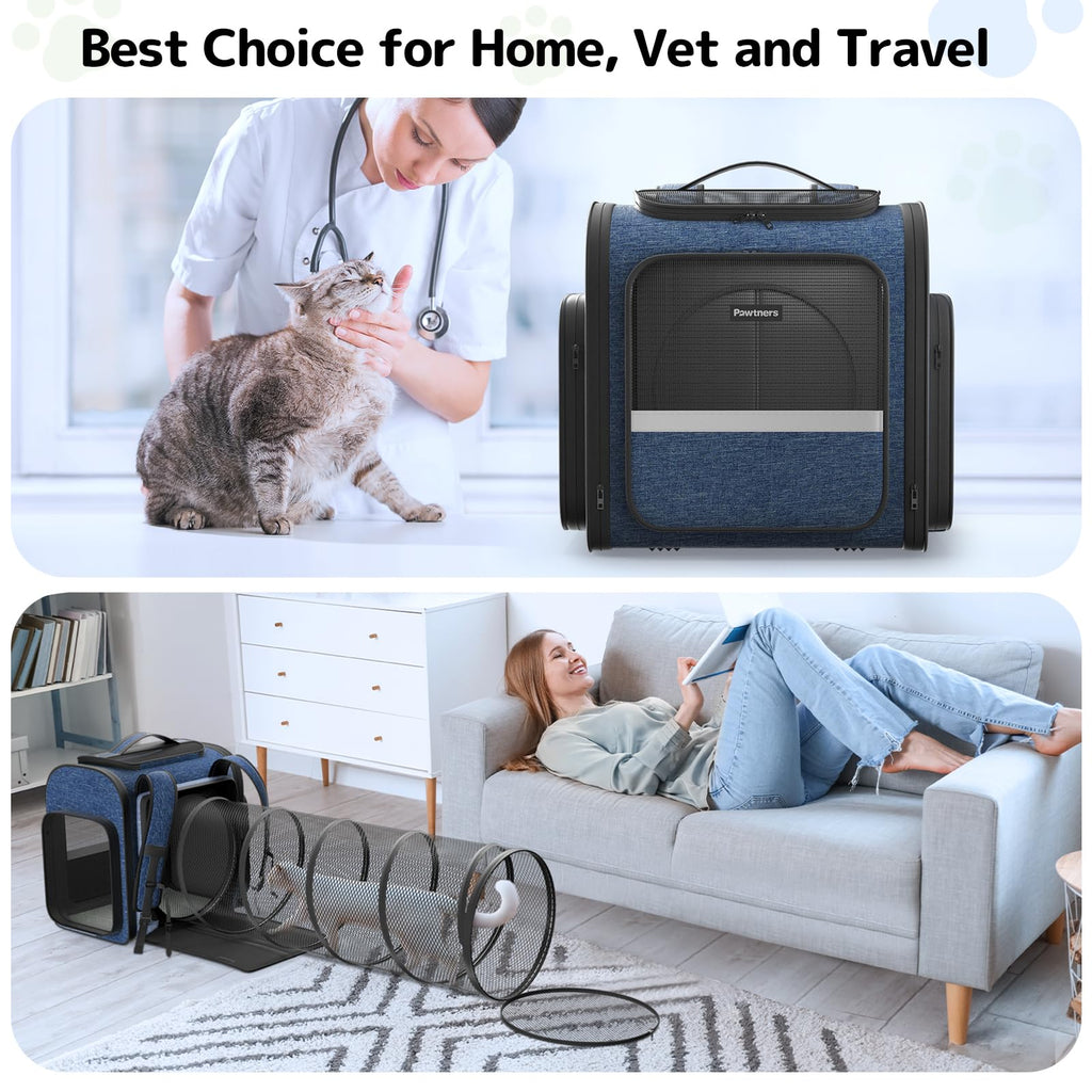 Cat Backpack with Play Tunnel V1598