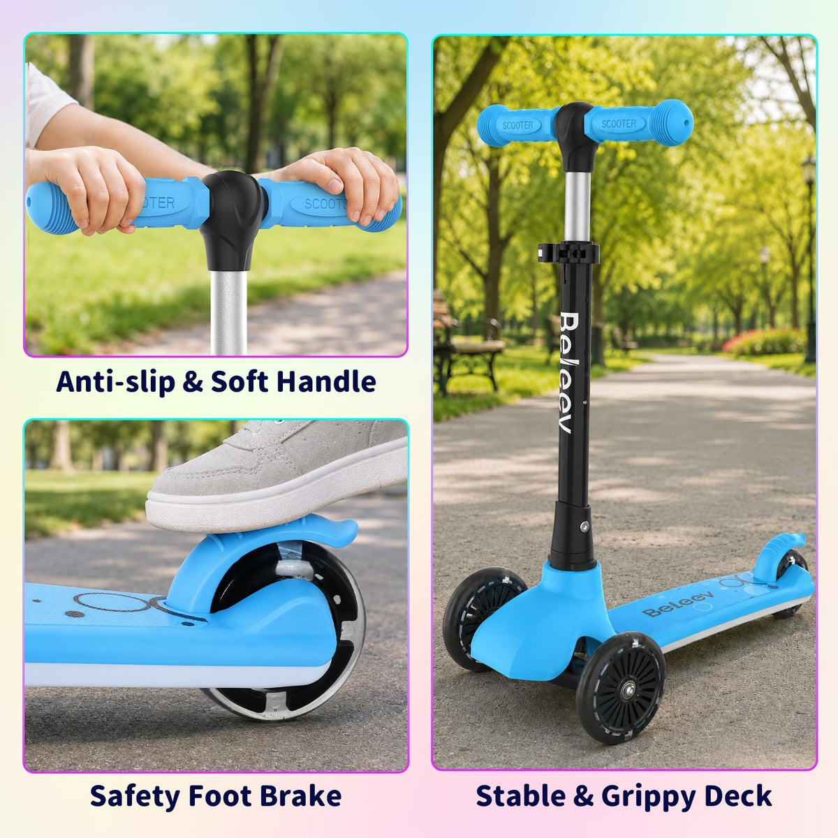 Light Up Deck & Wheels Scooter I345