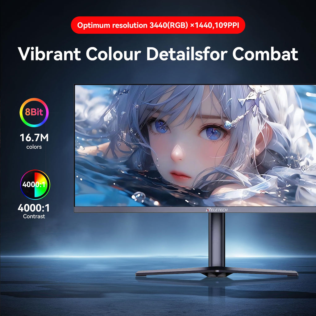 34 Inch Curved Ultrawide Gaming Monitor 21:9 WQHD 165Hz V428417