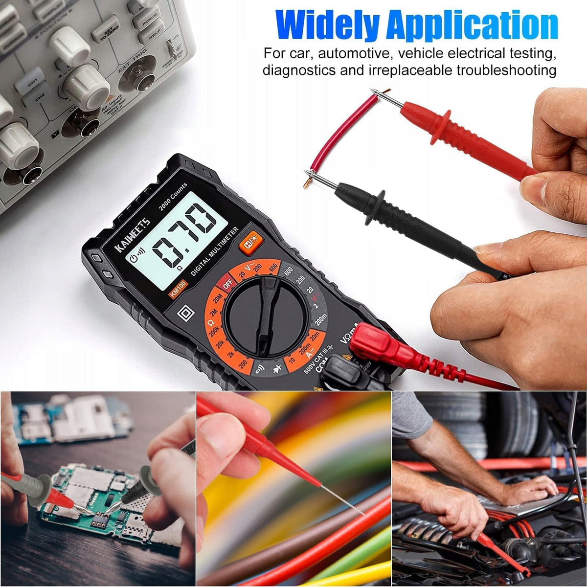Silicone Multimeter Test Leads Kit J9634