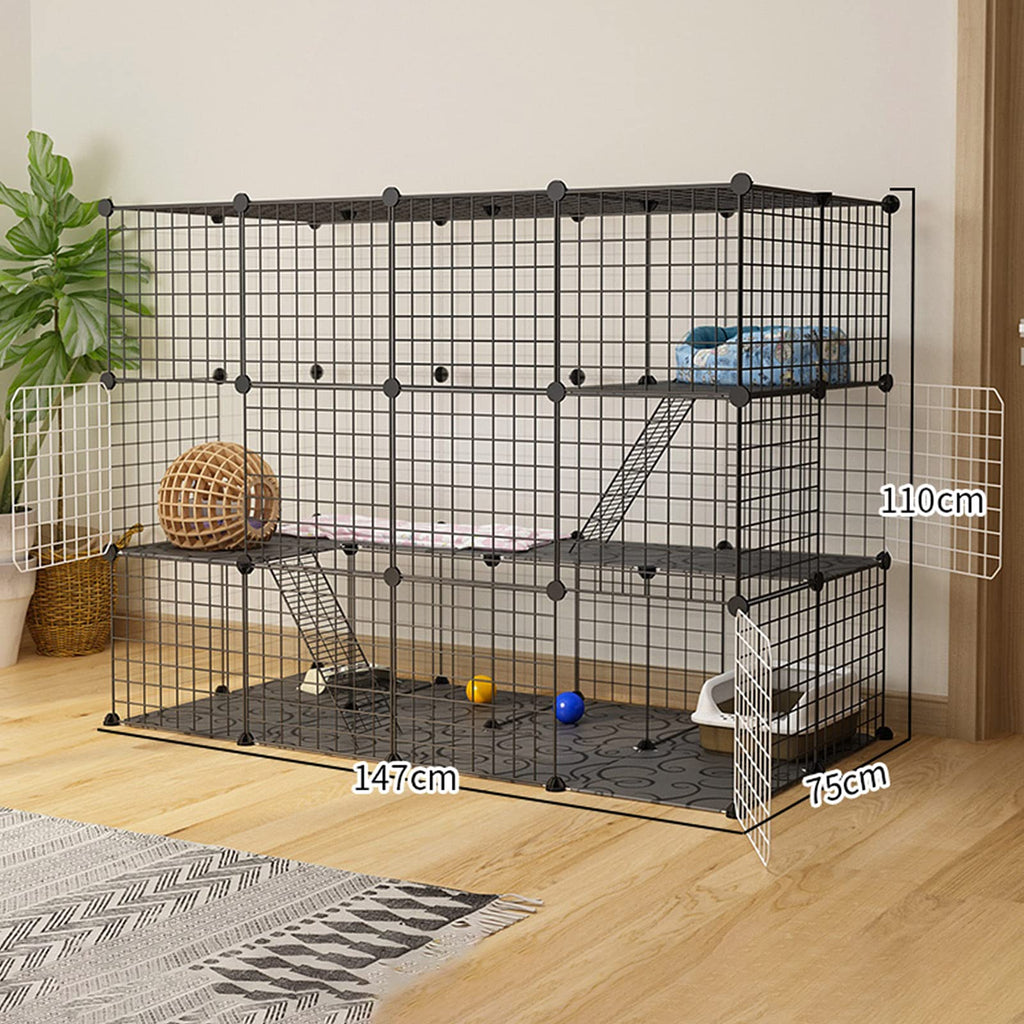 Metal Wire Small Animal Cage 147 * 75 * 110cm S26515