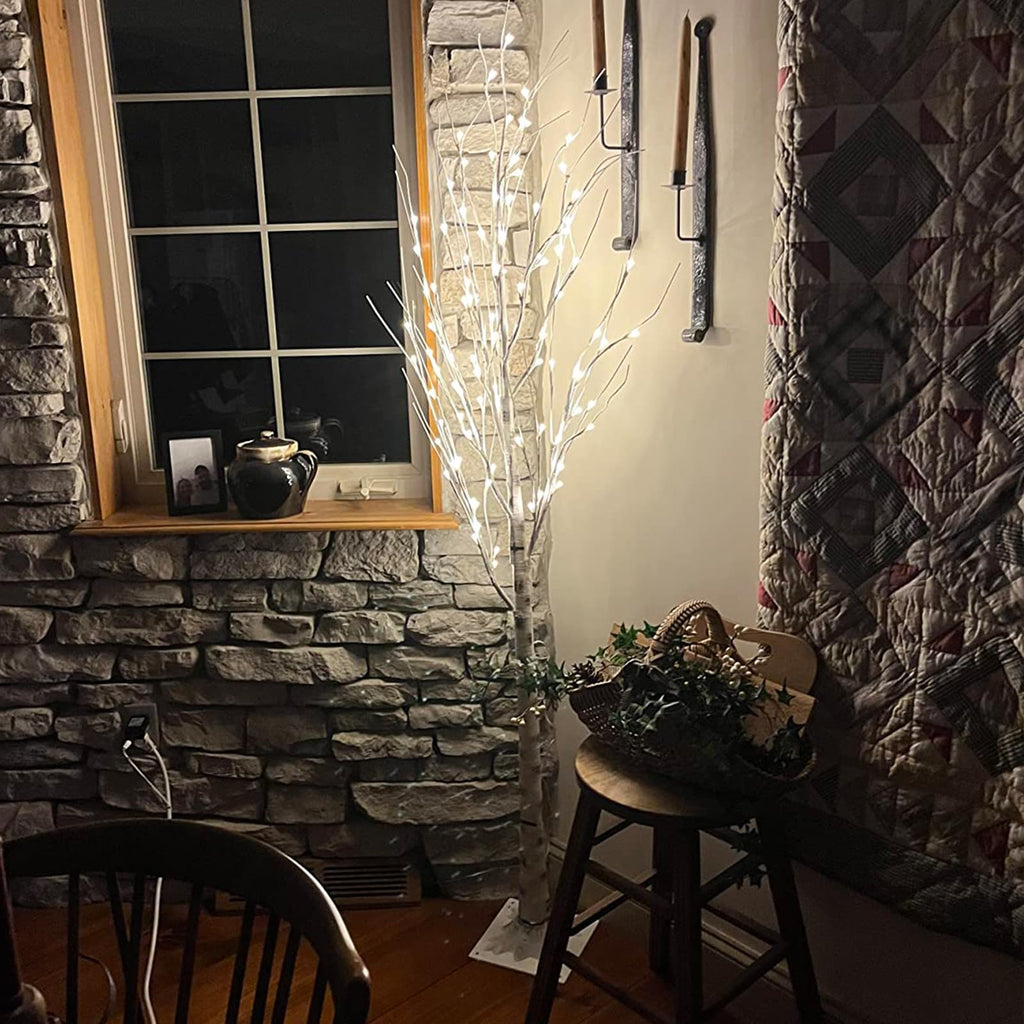 48 LED Lighted Birch Tree 4 Feet H73037