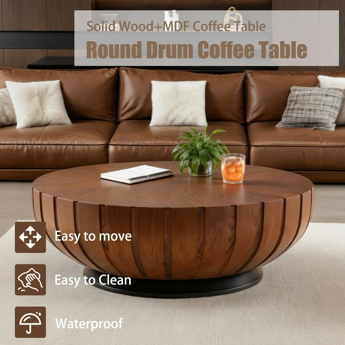 Mid-Century Round Coffee Table P98625