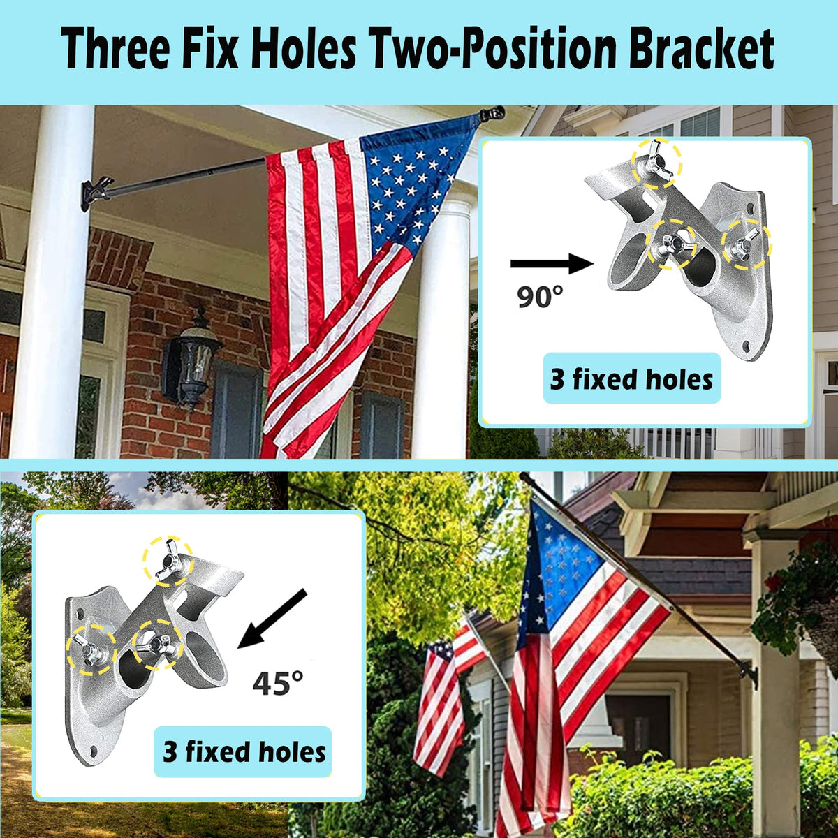 6FT Tangle Free Spinning Metal Flag Pole Kit with 3x5 Flag R79440