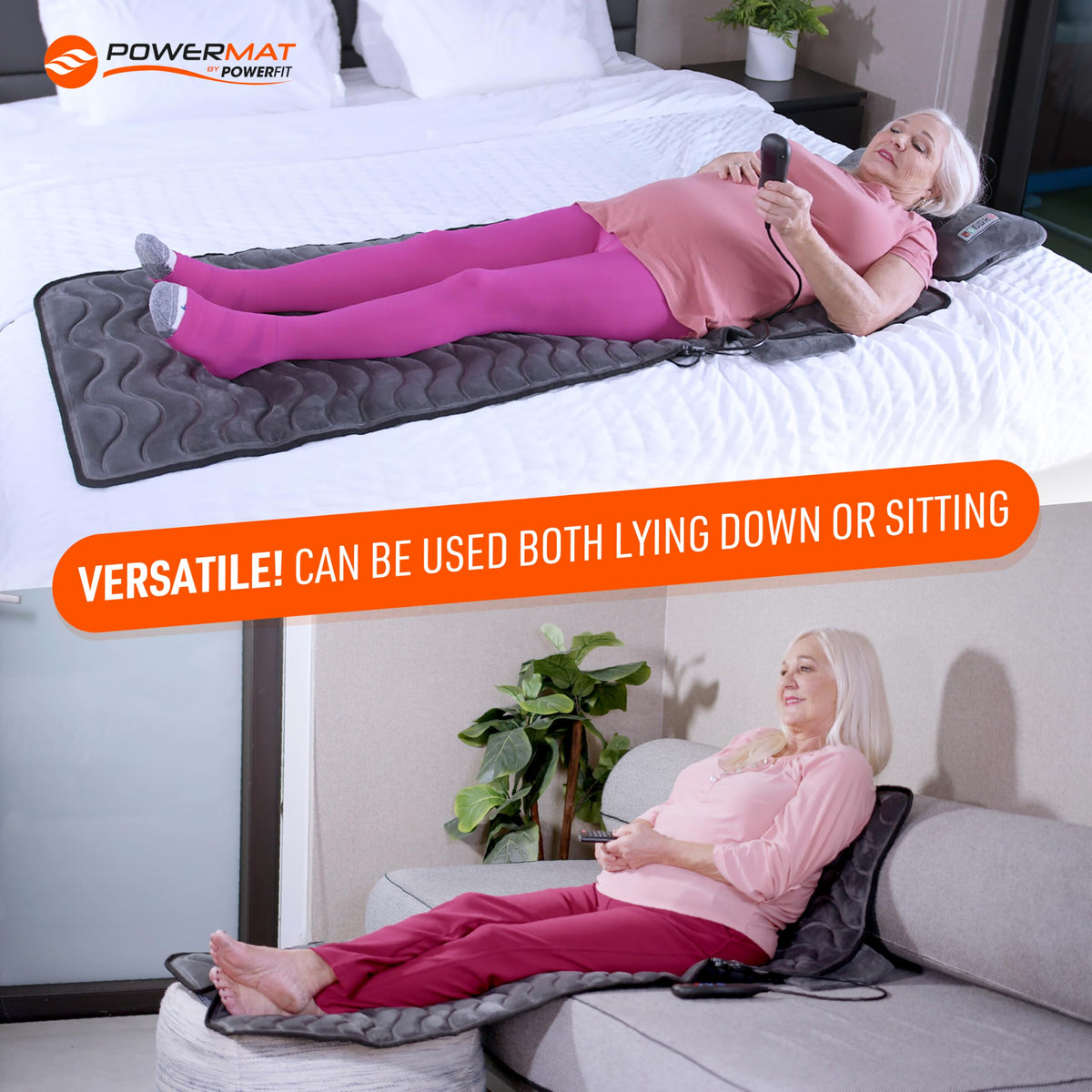 Full Body Massage Mat with Detachable Massage Pillow, 9 Intensity Levels, 9 Massage Modes & 3 Heat Settings J559