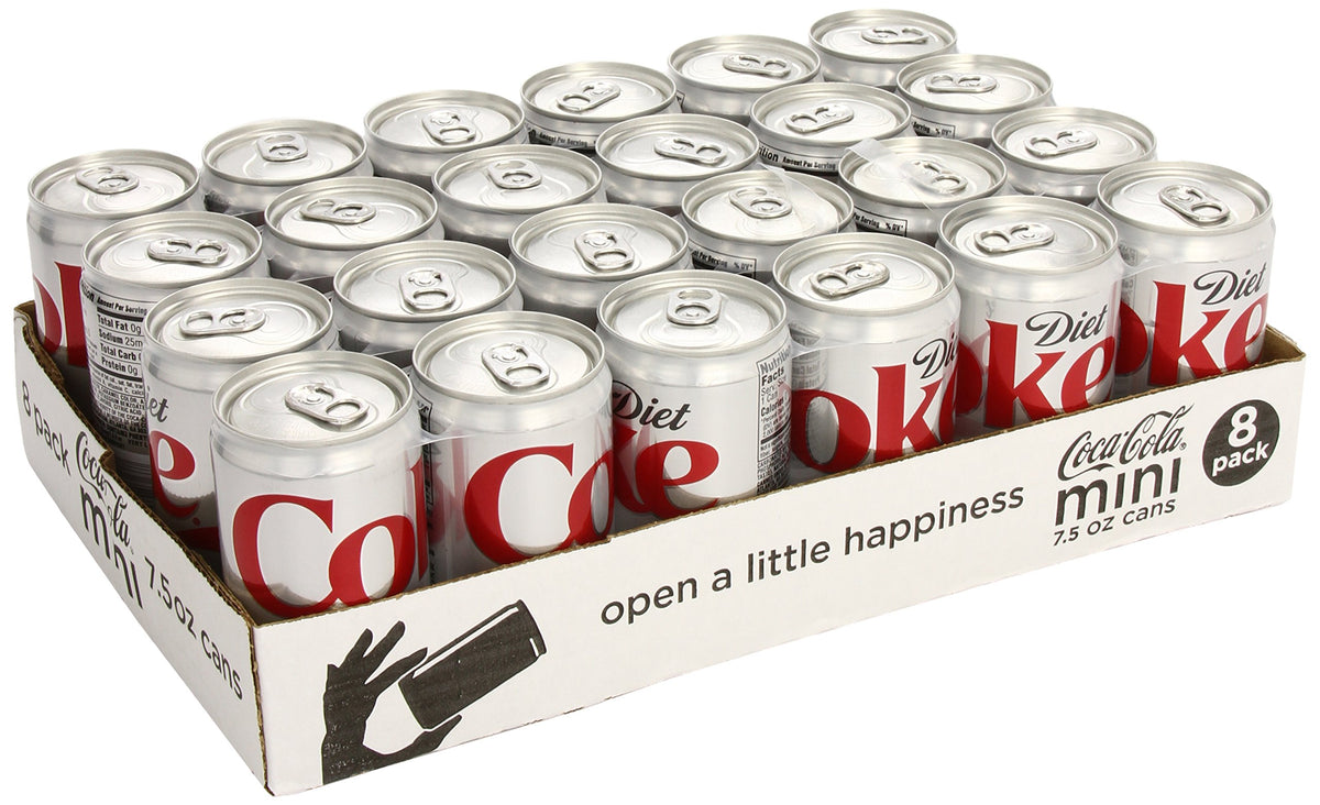 Diet Coke Mini-Cans, 7.5 fl oz (Pack of 24) O289829