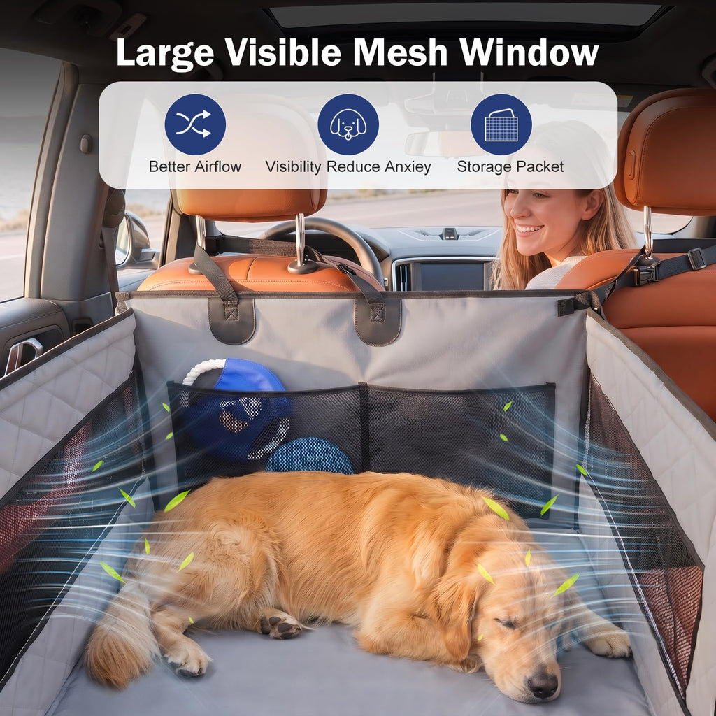 Waterproof Dog Car Seat with Storage Pocket P304498