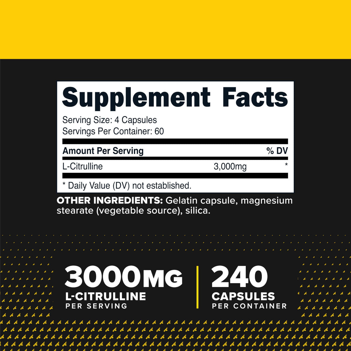 L-Citrulline 3000mg 240 Capsules U25309