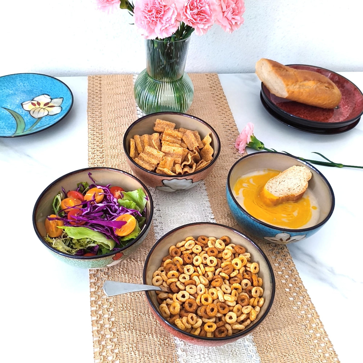 28oz Ceramic Bowl Set of 4 U2043