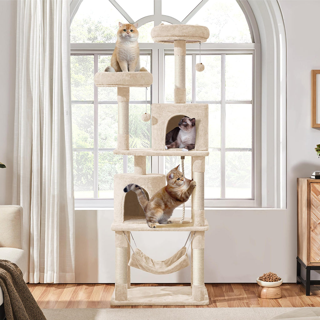 Beige 70.5in Multi-Level Cat Tree B504704