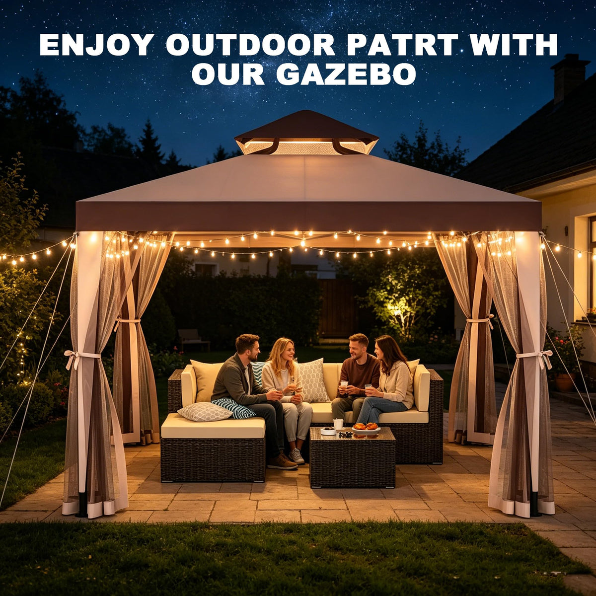 10×10 Outdoor Gazebo Canopy Tent Z60292