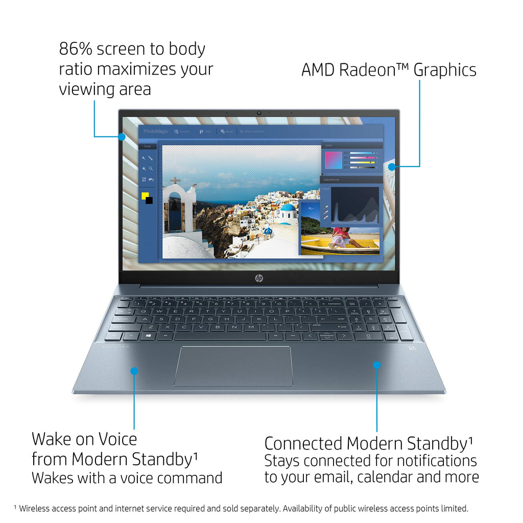 15.6" FHD Laptop AMD Ryzen 5 5500U 8GB 512GB SSD Windows 10 Horizon Blue K85884