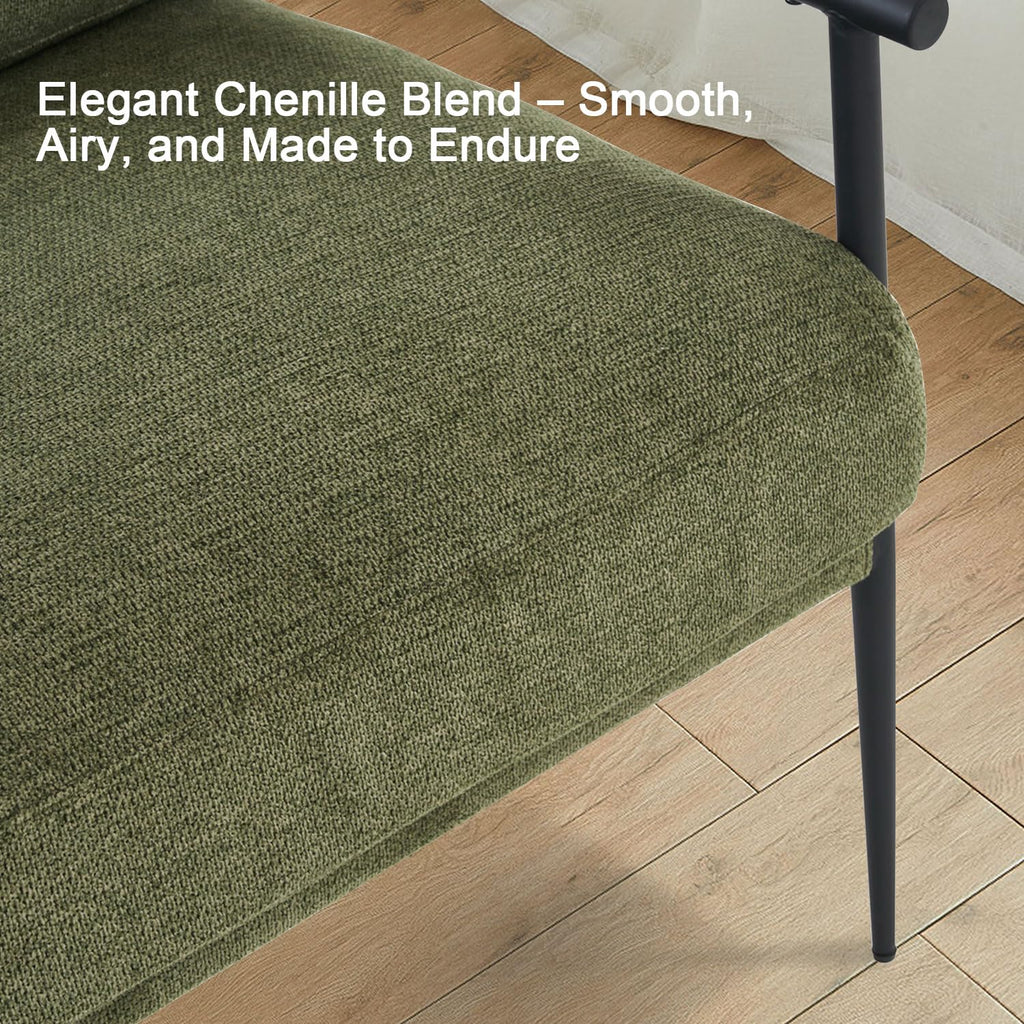 Green Chenille Accent Chair Set of 2 X243646