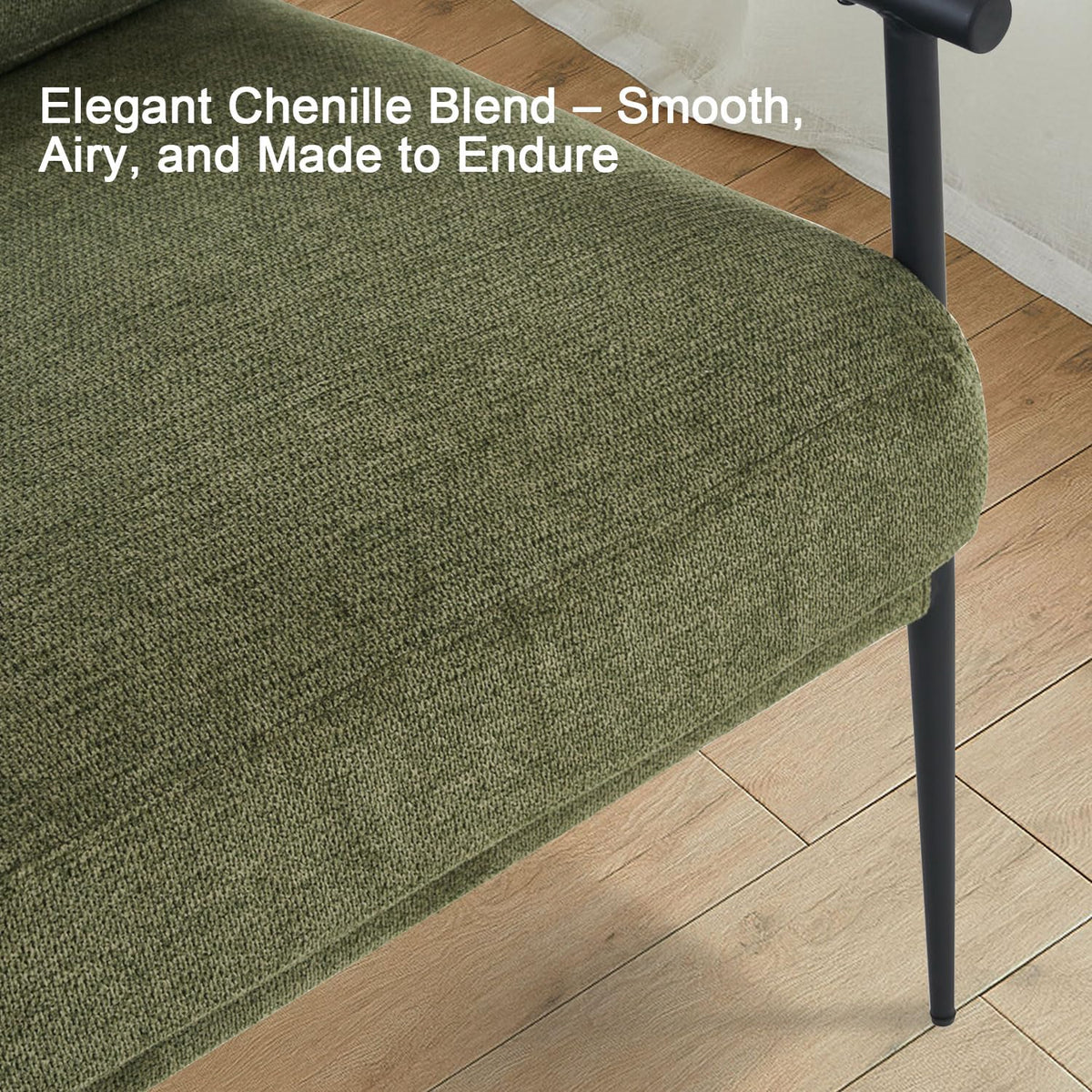 Green Chenille Accent Chair Set of 2 X243646